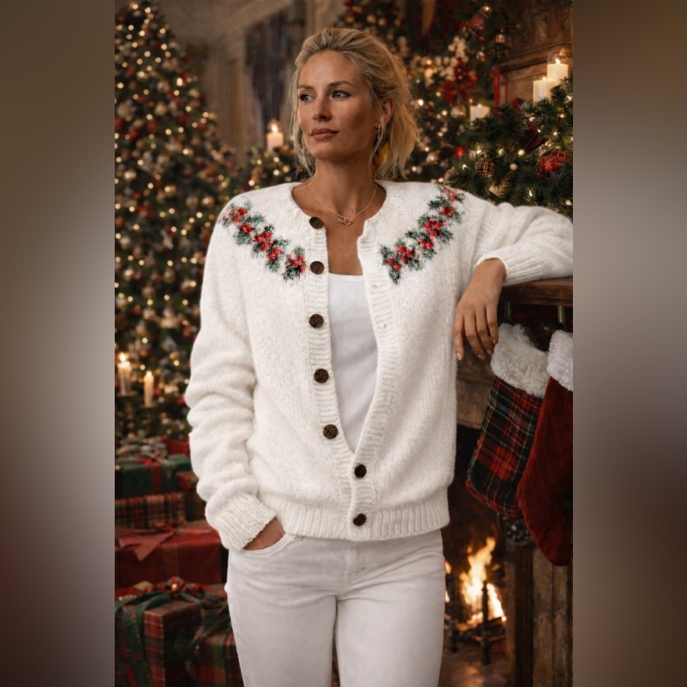 The Holly and the Ivy Cardigan
Christmas Sweater
English Countryside Sweater - Picture 3 of 16
